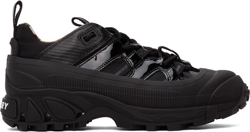 Burberry Black Patent Arthur Sneakers - Picture 3