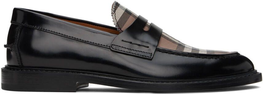 Burberry Black Vintage Check Loafers - Picture 5