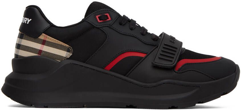 Burberry Black Vintage Check Sneakers - Picture 5