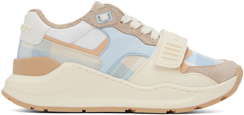 Burberry Blue Check Sneakers - Picture 5