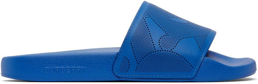 Burberry Blue Furley Slides - Picture 4