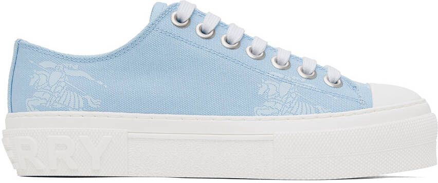 Burberry Blue Lace-Up Sneakers - Picture 5