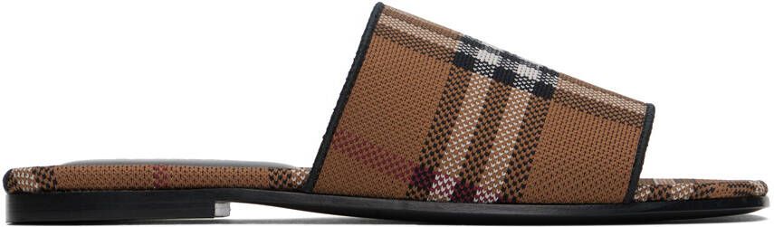 Burberry Brown Check Mules