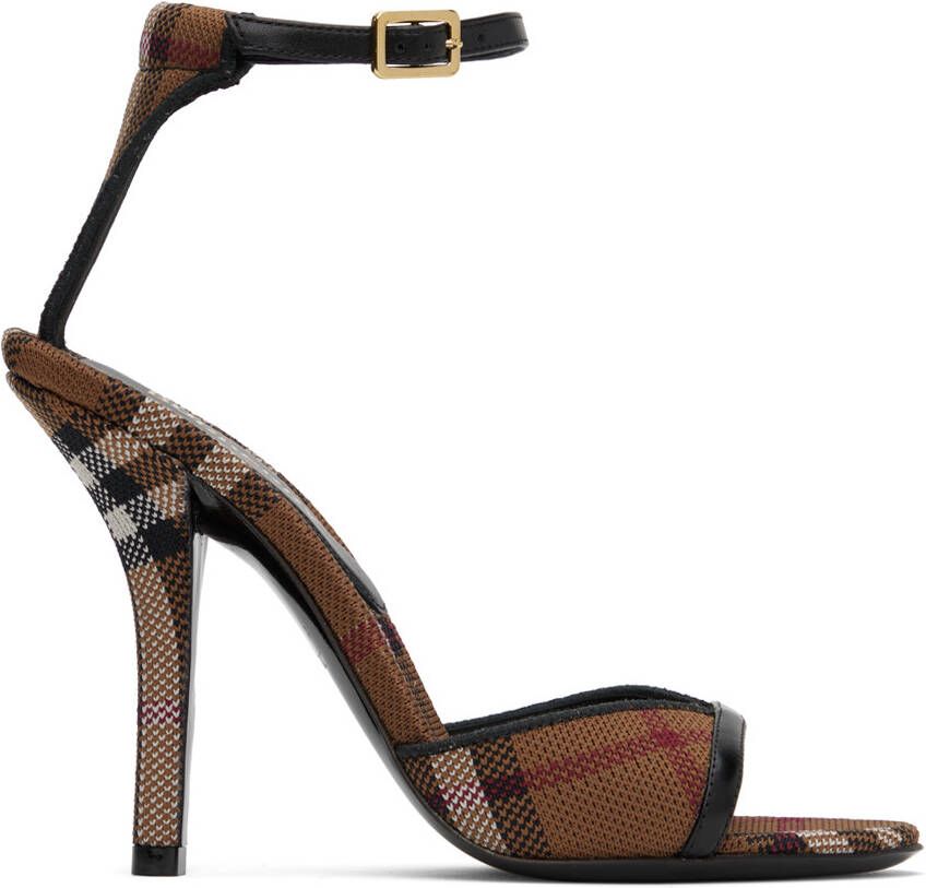 Burberry Brown Check Sandals