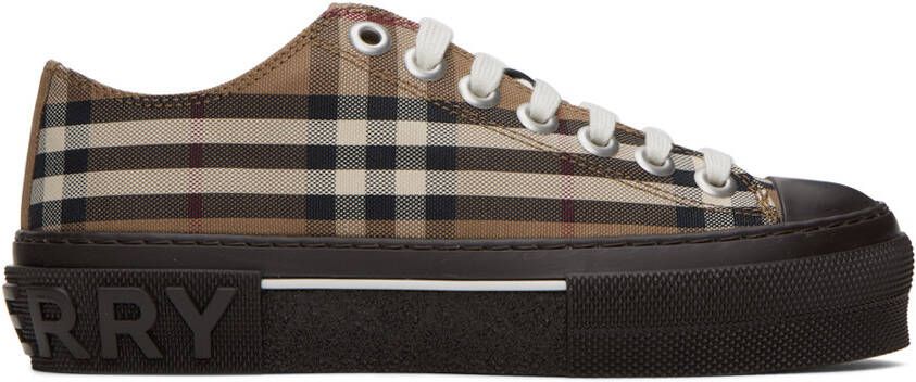 Burberry Brown Check Sneakers - Picture 5