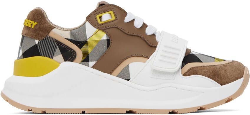 Burberry Brown Ramsey Check Sneakers - Picture 5