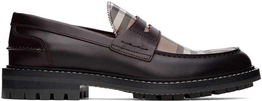 Burberry Brown Vintage Check Loafers - Picture 4