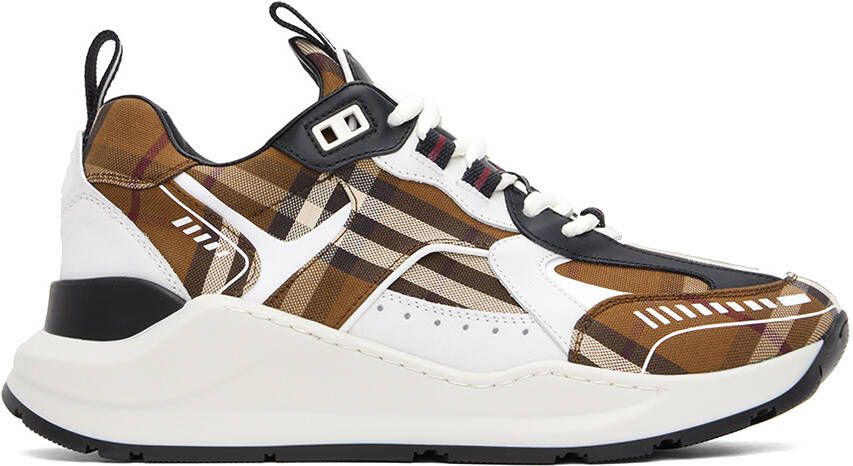 Burberry Brown Vintage Check Sneakers - Picture 4