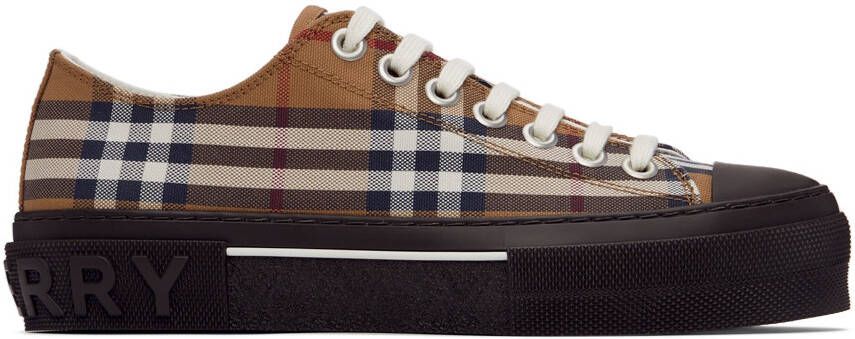 Burberry Brown Vintage Check Sneakers - Picture 5