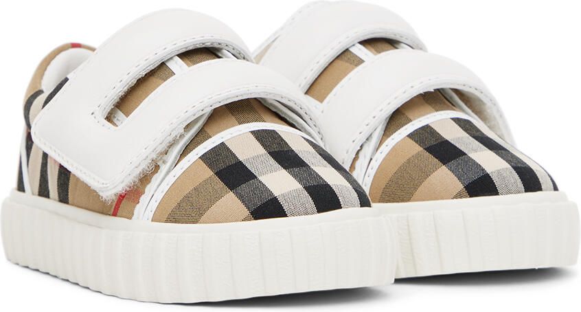 Burberry Baby Beige Check Sneakers