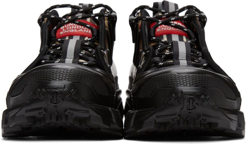 Burberry Beige & Black Check Arthur Sneakers