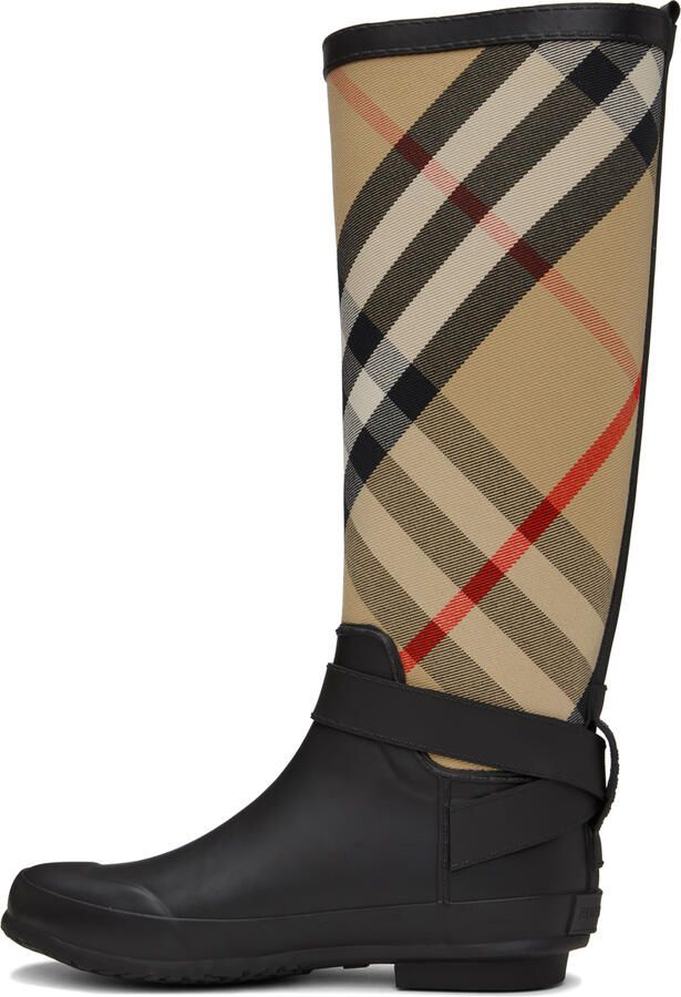 Burberry Beige & Black House Boots