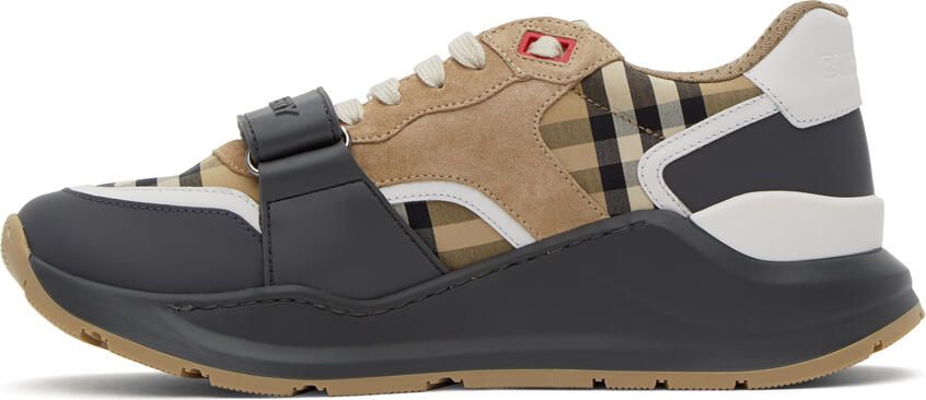 Burberry Beige Check Ramsay Sneakers - Picture 2