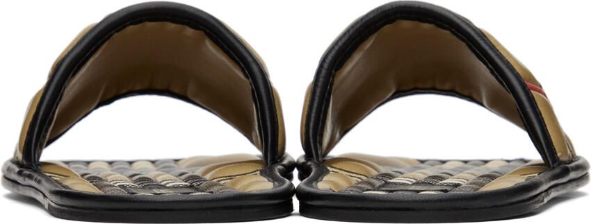 Burberry Beige Check Slides