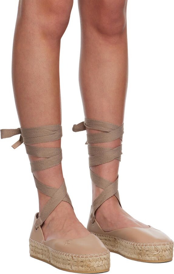 Burberry Beige Embroidered Espadrilles