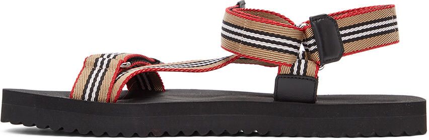 Burberry Beige Icon Stripe Sandals - Picture 2