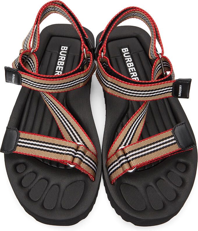 Burberry Beige Icon Stripe Sandals