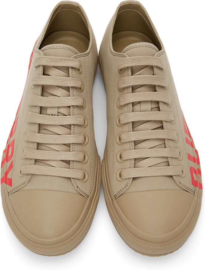 Burberry Beige Larkhall M Logo Sneakers