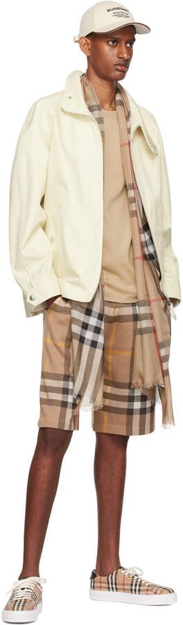 Burberry Beige Rangleton Check Low Sneakers - Picture 4