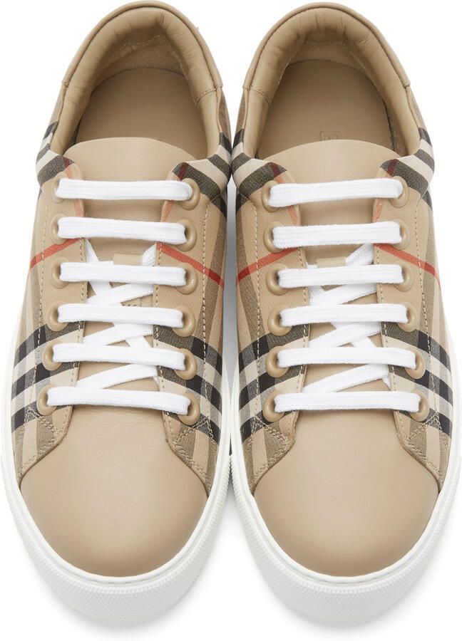 Burberry Beige Vintage Check Albridge Sneakers