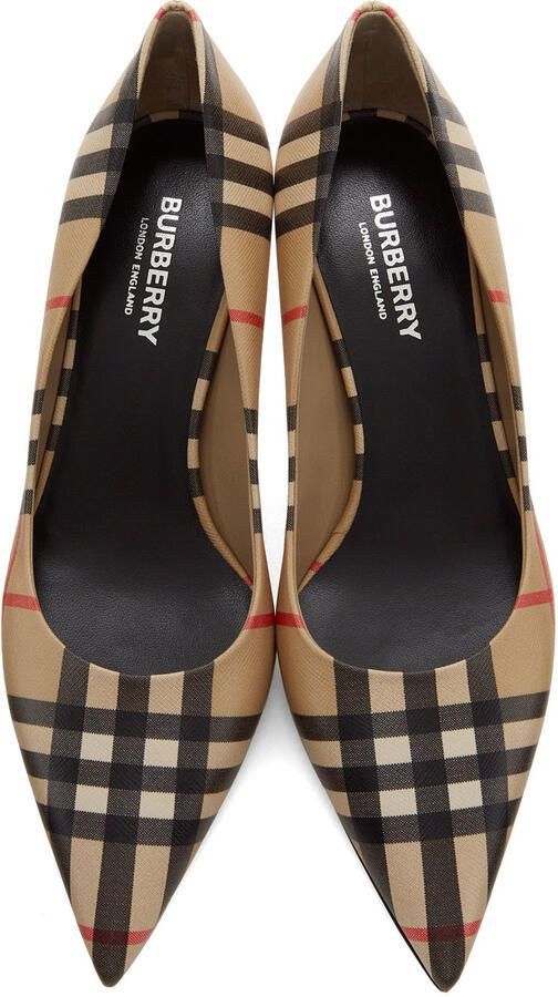 Burberry Beige Vintage Check Aubri Heels - Picture 3