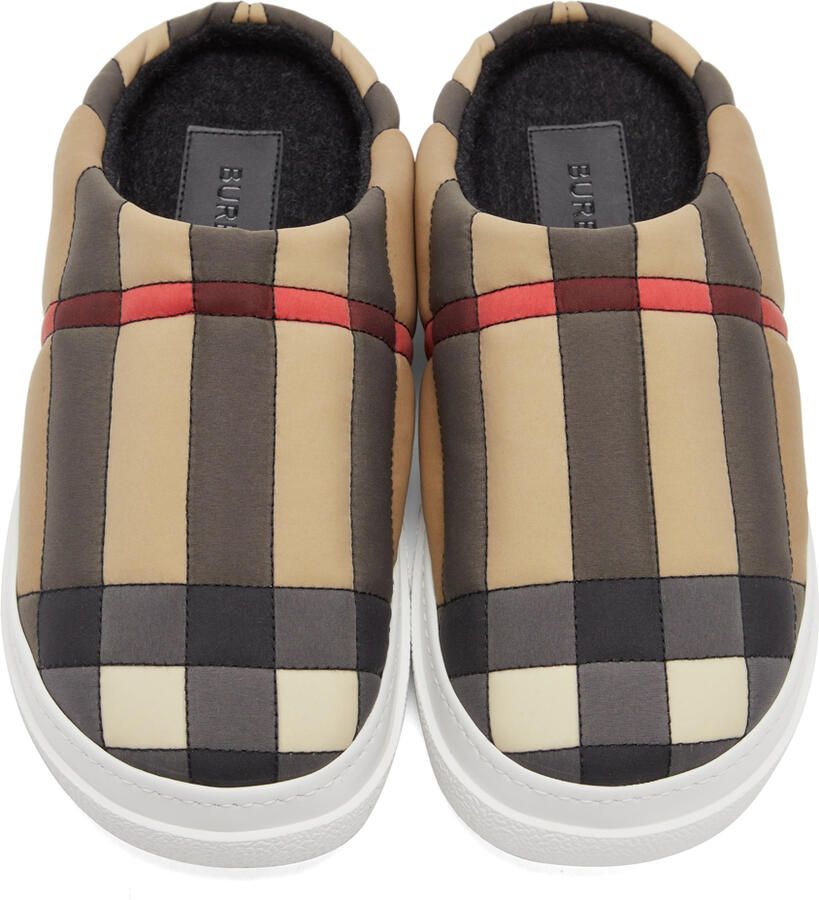 Burberry Beige Vintage Check Slippers