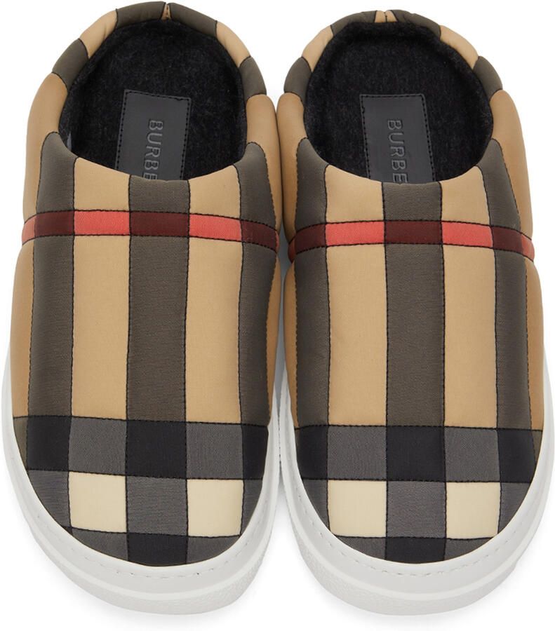 Burberry Beige Vintage Check Slippers