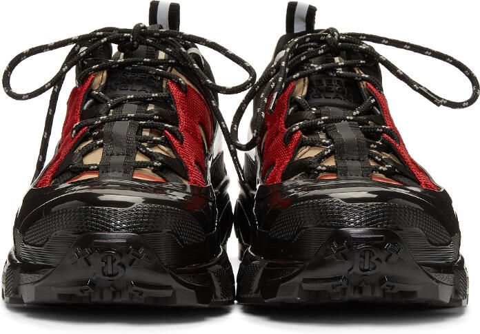 Burberry Black & Beige Arthur Sneakers - Picture 5