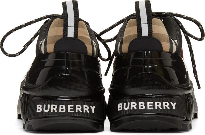Burberry Black & Beige Arthur Sneakers - Picture 4
