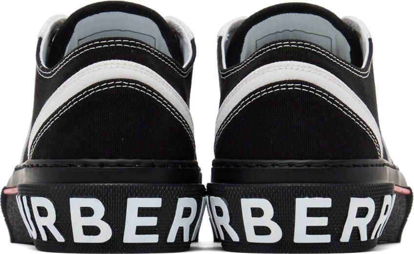 Burberry Black & White Logo Detail Sneakers