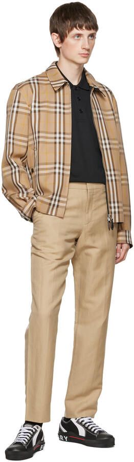 Burberry Black & White Logo Detail Sneakers - Picture 4