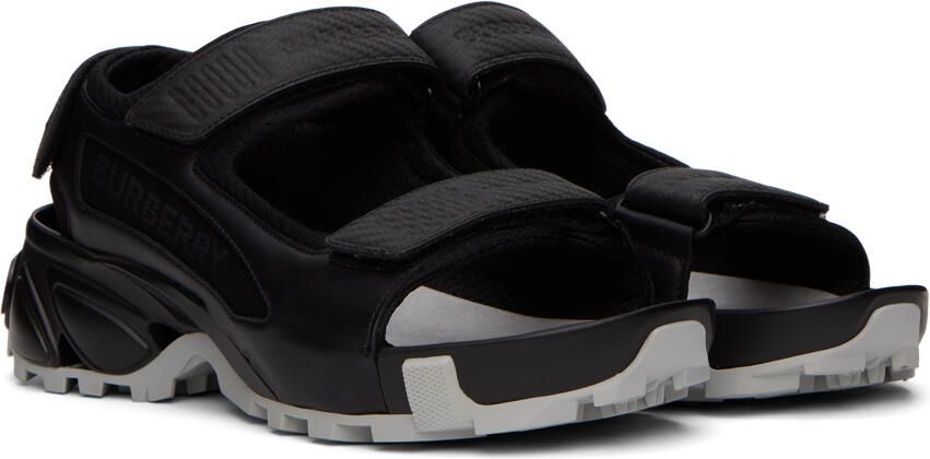 Burberry Black Arthur Sandals - Picture 2
