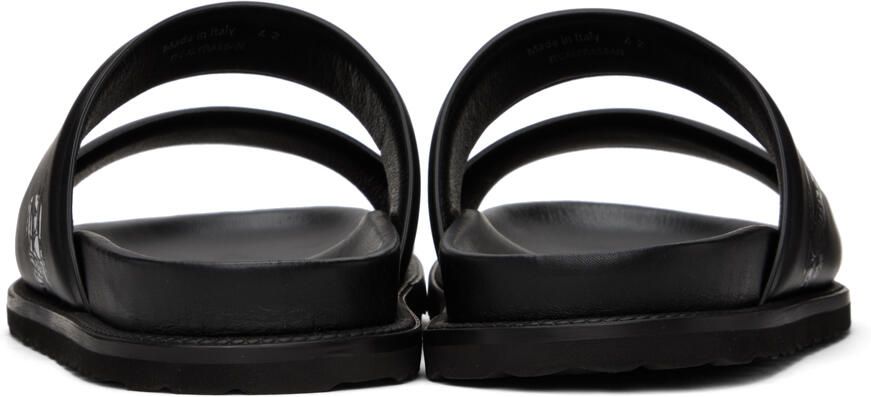 Burberry Black Embossed EKD Slides