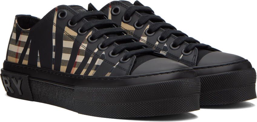 Burberry Black Embossed Sneakers - Picture 2