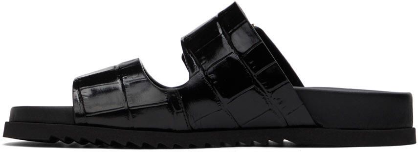 Burberry Black Leather Sandals - Picture 3