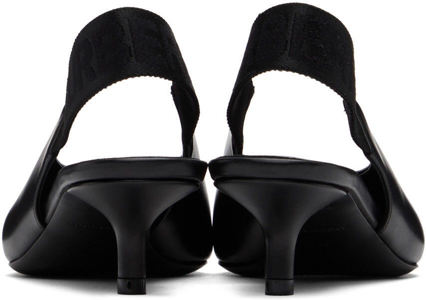 Burberry Black Leather Slingback Pumps