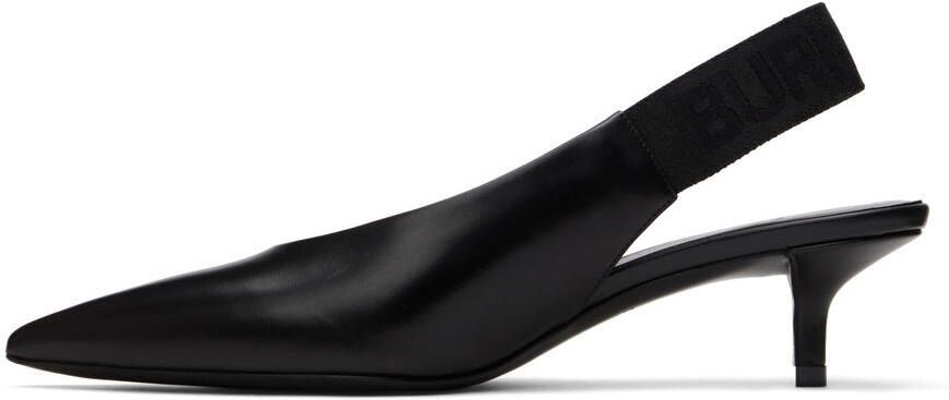 Burberry Black Leather Slingback Pumps - Picture 3