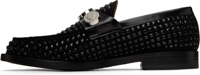 Burberry Black Logo Crystal Loafers - Picture 3