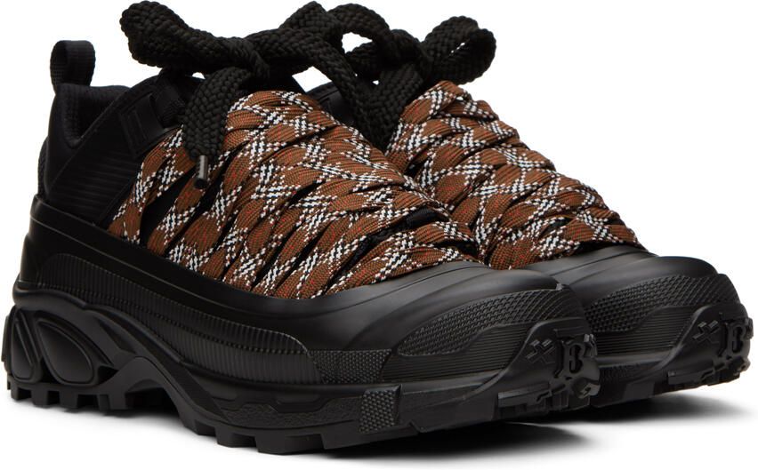 Burberry Black Paneled Sneakers - Picture 2
