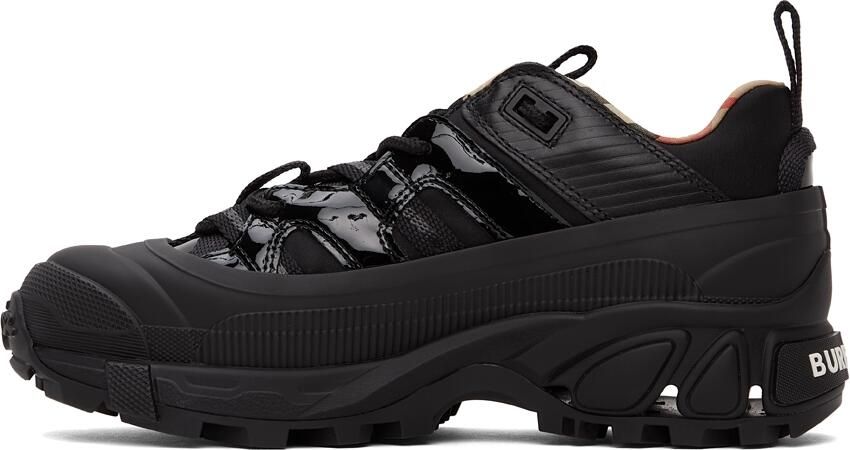 Burberry Black Patent Arthur Sneakers - Picture 2