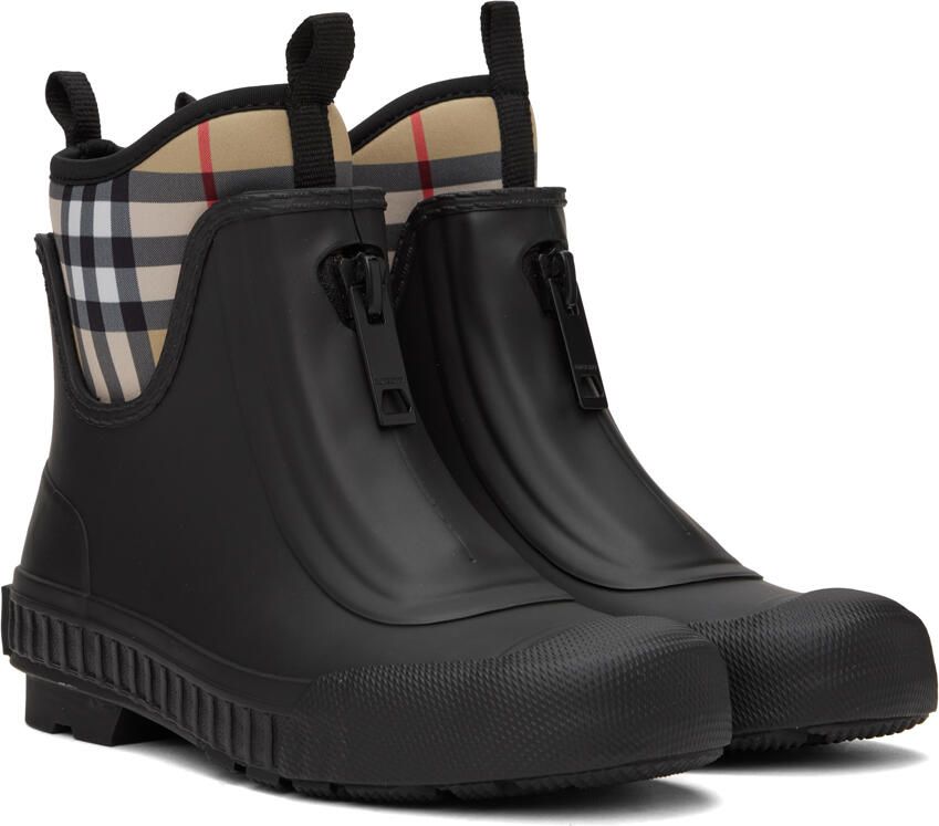 Burberry Black Vintage Check Boots - Picture 2