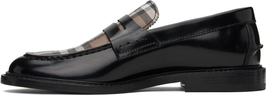 Burberry Black Vintage Check Loafers - Picture 4