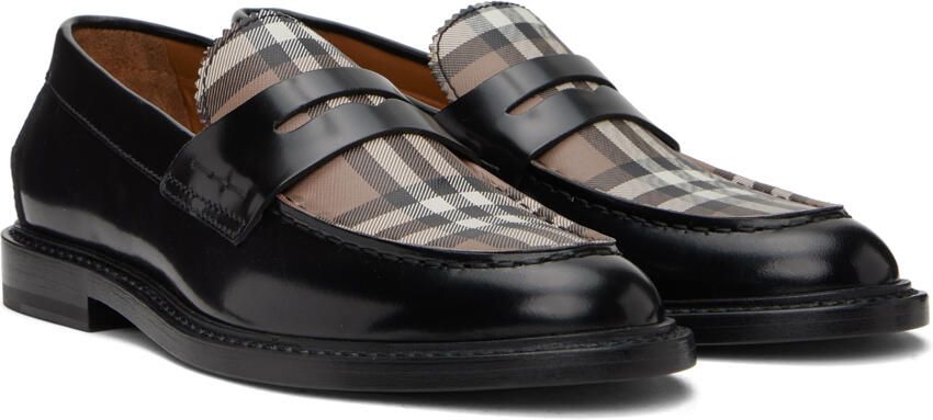 Burberry Black Vintage Check Loafers - Picture 2