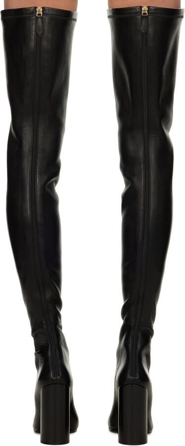 Burberry Black Zip Tall Boots