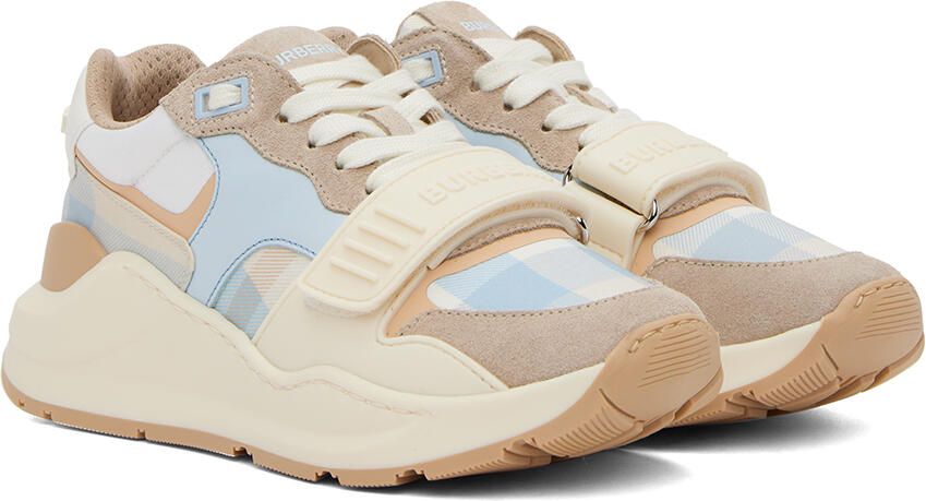 Burberry Blue Check Sneakers - Picture 2
