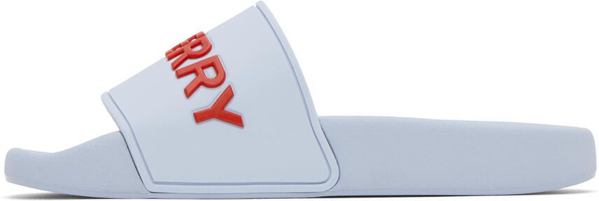 Burberry Blue Furley Slides - Picture 3