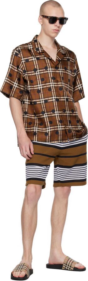 Burberry Brown & Beige Check Sandals - Picture 3