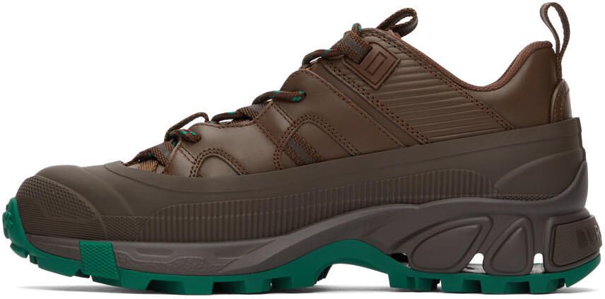 Burberry Brown & Green Arthur Sneakers - Picture 2