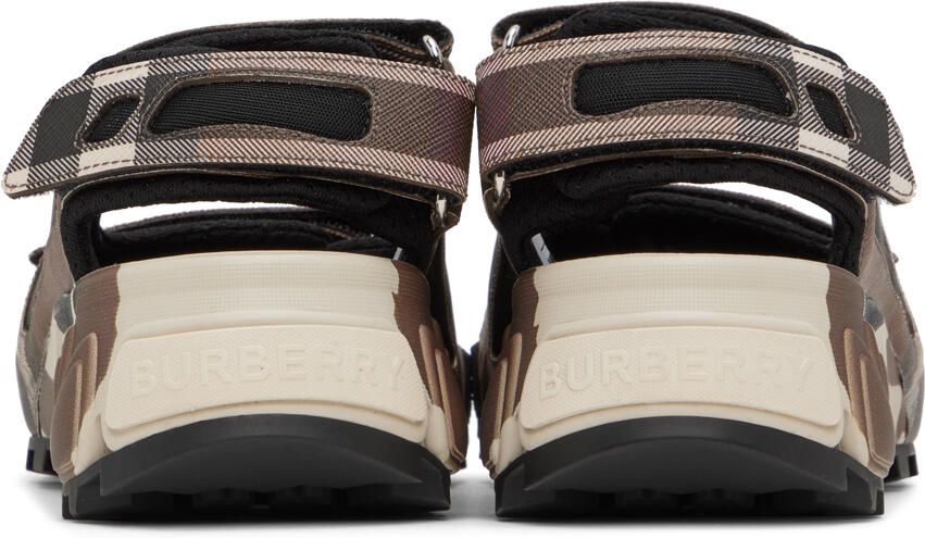 Burberry Brown Arthur Check Sandals