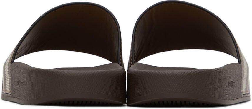 Burberry Brown Check Slides